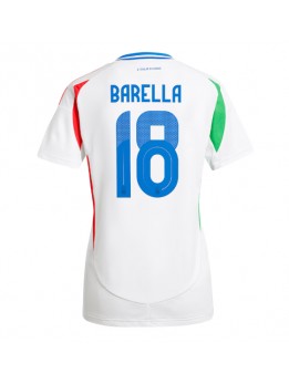Italija Nicolo Barella #18 Zenski Gostujuci Dres EP 2024 Kratak Rukavima Italija Nicolo Barella #18 Zenski Gostujuci Dres EP 2024 Kratak Rukavima